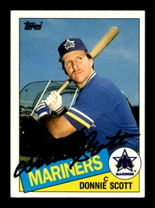 1985 Topps Traded #105T Donnie Scott Autograph Signed Card (M2) Seattle Mariners - Picture 1 of 2