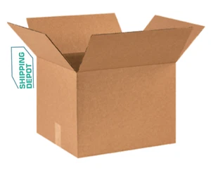 100 ~ 16x14x12" Corrugated Kraft Cardboard Cartons Shipping Packing Box Boxes - Picture 1 of 3