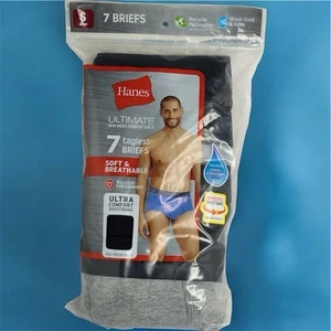 Hanes Men’s Briefs 7 Pack Size Small 28-30 Tagless Ultimate Comfort Underwear - Picture 1 of 14