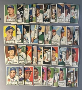 (39) DIF 1952 Topps Baseball Karten Vintage Lot, Low Grade - Bild 1 von 4
