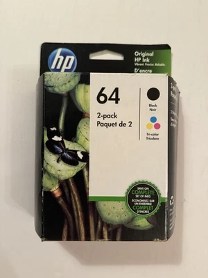 Cartuchos de tinta combinados originales OEM HP 64 64 64 negro y color nuevos y sellados, caducan 2021 Foto 1 de 2