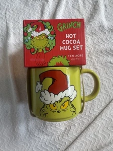 Taza de cerámica coleccionable The Grinch Hot Cocoa set de regalo estola de café taza de Navidad NUEVO - Imagen 1 de 8