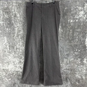 Kut From The Kloth Size 10 Flat Front Straight Leg Pants Gray Button Zip Pocket - Picture 1 of 12