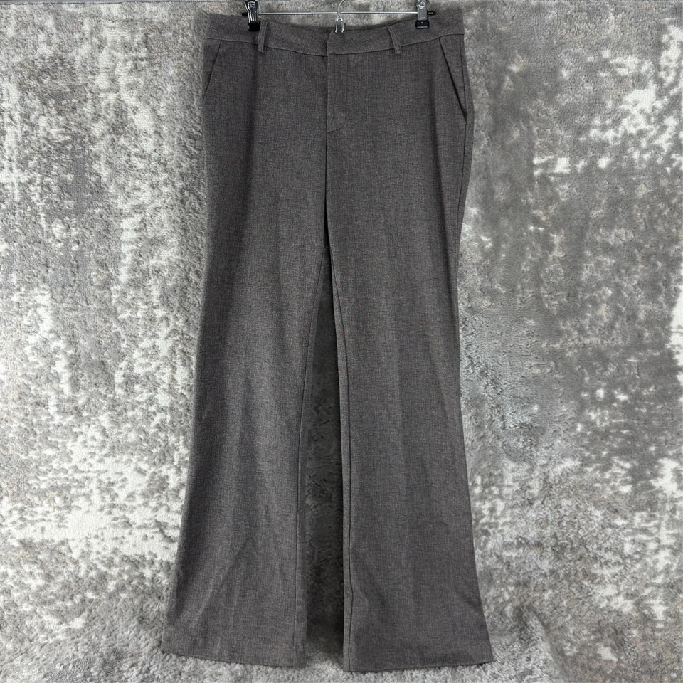 Kut From The Kloth Size 10 Flat Front Straight Leg Pants Gray Button Zip Pocket - Image 1 of 4