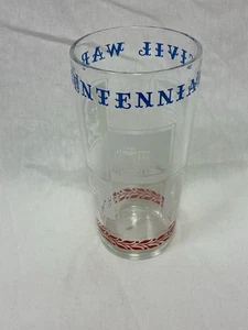 1960s Civil War Centennial 12oz Glass Collectible Lincoln Flags Cannon Rider - Picture 1 of 5