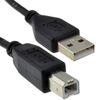 USB Printer Cable 2.0 Leads A Plug to B 25cm/50cm/1m/2m/3m/5m Canon Epson HP UK - Image 1 of 4