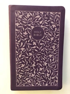 Lila NKJV Bibel Riesendruck Lederweich Thomas Nelson roter Buchstabe - Bild 1 von 9