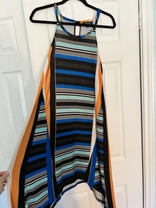 Vestido Tahari Arthur S Levine Swing Rayas Sin Mangas Talla M - Imagen 1 de 9