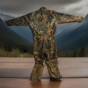 Mossy Oak Break Up Insulated Camo Coveralls XL Full Zips Red Head Unworn? NICE! - Picture 1 of 16