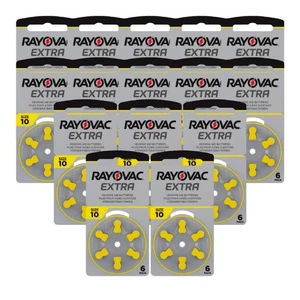 90 pilas para audífonos Rayovac Extra Advanced tamaño 10 Pr70 1.45V zinc-aire NUEVO - Imagen 1 de 8