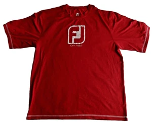 T-shirt Footjoy Golf uomo manica corta rossa grande logo invecchiato. - Foto 1 di 10