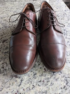 Scarpe Allen Edmonds uomo 9.5 3E Lexington 2975 punta a cappuccio pelle marrone made USA - Foto 1 di 20