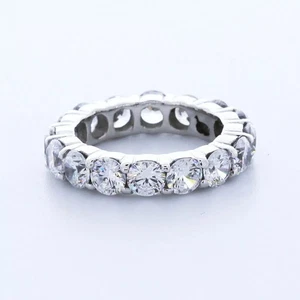 Massiver 14K Gold Ewigkeit Ehering klassisch 4,50 ct runder natürlicher Diamant G SI1 - Bild 1 von 14