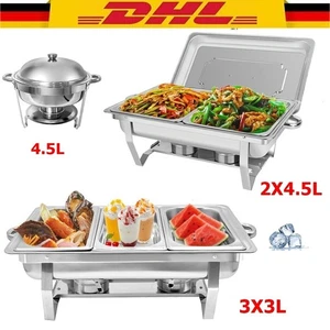 Chafing Dish Food Warmer Buffet Banquet Catering Keep Warm Container Stainless - Picture 1 of 35