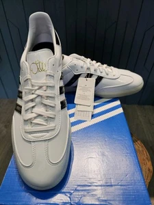 Adidas Jason Dill Samba Patent White Leather Shoes Trainers Size UK 4 New IE5185 - Picture 1 of 6