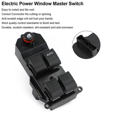 🚘35760-S9A-G042 Electric Power Window Master Switch For Honda CRV 2002-2006 Foto 1 de 4