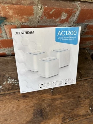 Jetstream AC1200 Whole Home WiFi Mesh Routers 3-Pack (EMESH3200) Factory SEALED - Image 1 of 4