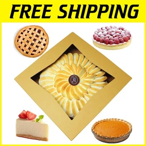 Bulk 9 Inch Pastry Boxes with Window 50 Pack - Picture 1 of 8