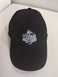 Gorra de béisbol negra House of Blues Las Vegas años 90 talla única azul llamas ajuste. - Imagen 1 de 4