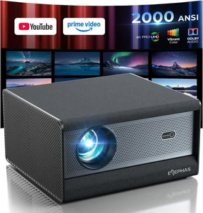 Proyector inteligente 4K ELEPHAS con WiFi, Bluetooth Keystone PRO UHD HDR 10+ Video - Imagen 1 de 8
