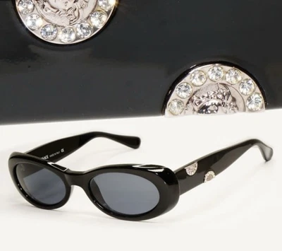 Gianni Versace 1996 VTG Sunglasses Black CRYSTAL Medusa MOD 248/H COL 852 RARE - Image 1 of 4