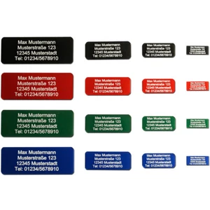 Drohnen Kennzeichen Kennzeichnung Plakette Schild mit Gravur personalisiert - Bild 1 von 9