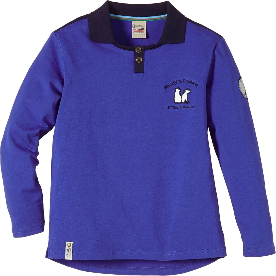 Polo niño National Geographic, camisa, RBD 005 Nolko, azul deslumbrante, 12 Foto 1 de 1