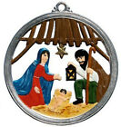WILHELM SCHWEIZER GERMAN ZINNFIGUREN Nativity Ornament (2.25" Round)