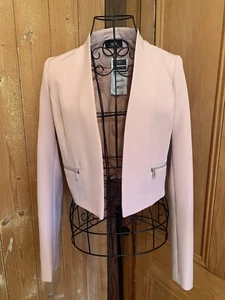 WALLIS LADIES SOFT PINK QUALITY ELEGANT FULLY LINDED JACKET 2 POCKETS size 8 - Picture 1 of 12