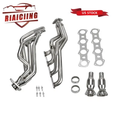 Par de cabezales de escape modulares V8 de acero inoxidable para Ford F150 1999-2004 4x4/tracción trasera 5,4 L Foto 1 de 4