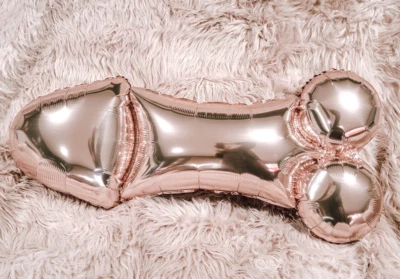 Globo pene oro rosa 40 pulgadas decoraciones despedida de soltera suministros de soltero Foto 1 de 3