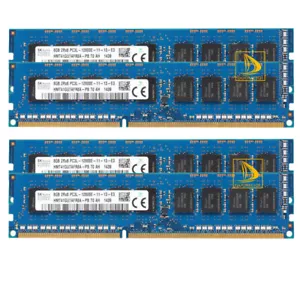 SK Hynix 4X 8GB 2Rx8 DDR3L 1600MHZ PC3-12800E 1.35V DIMM Desktop RAM de Mémoire - Picture 1 of 5