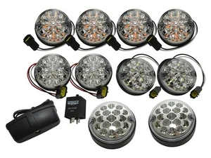 LAND ROVER SERIES 2 DELUXE LED CLEAR LIGHT KIT 73MM PART # DA1291 / GL1291 - Picture 1 of 2