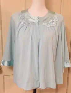 Vintage Sleepwear Gossard Artemis Womens Overlay Shirt Light Blue Size Medium - Picture 1 of 8