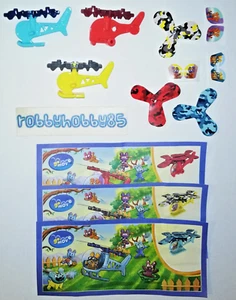 HELICOPTERS COMPLETE SET OF 3 WITH ALL PAPERS KINDER JOY SURPRISE EGG TOYS 2019 - Picture 1 of 1