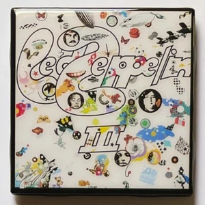 LED ZEPPELIN III maßgeschneiderte Keramik Fliese UNTERSETZER Album Cover Kunst Barware Kork unterstützt - Bild 1 von 5
