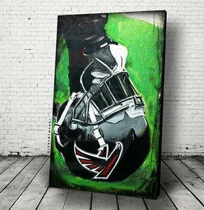 JEREMY WORST Atlanta Falcons Art Print day helmet nfl football draft Fan  - Picture 1 of 8