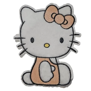 Hello Kitty Sitting Peach Dress Patch - Picture 1 of 2