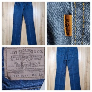 VTG Levis Jeans Mens 30x34 (Fits 28x31) Orange Tab 517 (20517-0217) USA Made - Picture 1 of 13