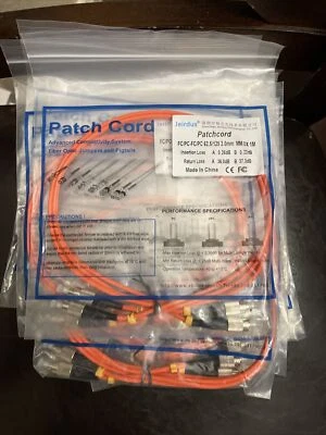 Jeirdus 1Meter 3ft FC to FC Duplex 62.5/125 OM1 (15pk) - Image 1 of 4