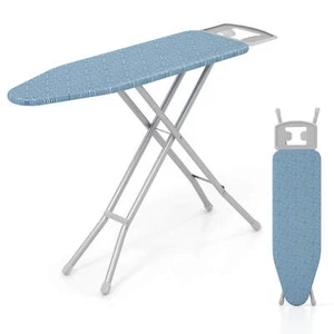 Foldable 57" x 15" Ironing Board w/ 7-Level Height Heat-resistant Ironing Cover - Picture 1 of 10