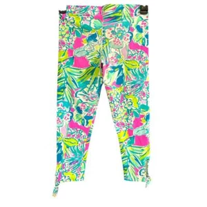 Lilly Pulitzer Girls Vibrant Floral Print Leggings size large - Picture 1 of 7