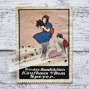 Kinder Konfektion Kaufhaus Dom Speyer Mutter Kleidung Werbung Reklamemarke Deko - Picture 1 of 2