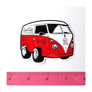 Skateboard Auto Stoßstange Gitarre Laptop Vinyl Aufkleber Sticker - rot Van - Bild 1 von 1