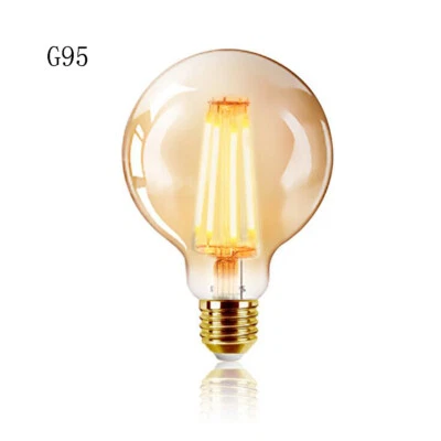 Retro Vintage LED GLOBE 6W Edison Style Spiral Filament Light Bulb E27 Screw in - Image 1 of 4