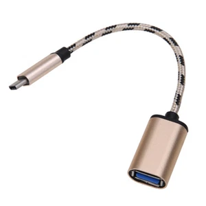 Durable Braided USB C to USB A 3.0 Sync Data Charger Converter | Male to Female - Picture 1 of 5