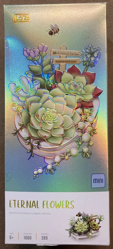 LOZ Eternal Flowers Unisex Mini Building Toy #1660 Botanical Garden 389 Pcs