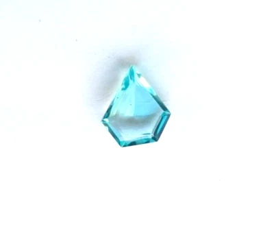 Superman Shape Sky Blue Hydro Quartz Faceted Loose Gemstone 14 MM 6 Ct - Image 1 of 4