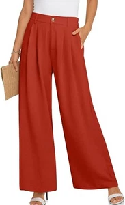 TARSE Womens Wide Leg Dress Pants High Waisted Trousers Flowy Casual Pant 2XL  - Picture 1 of 6