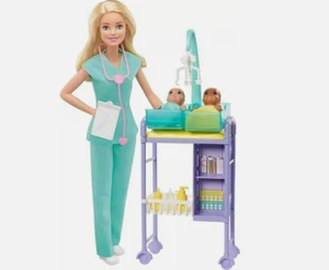 Barbie Careers Doll & Playset, Baby Doctor Theme with Blonde Fashion Doll New - Picture 1 of 7